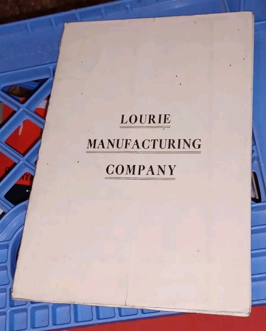 1916 Lourie manufacturing company Catalog Book W Letter PRESSES Springfield Ill