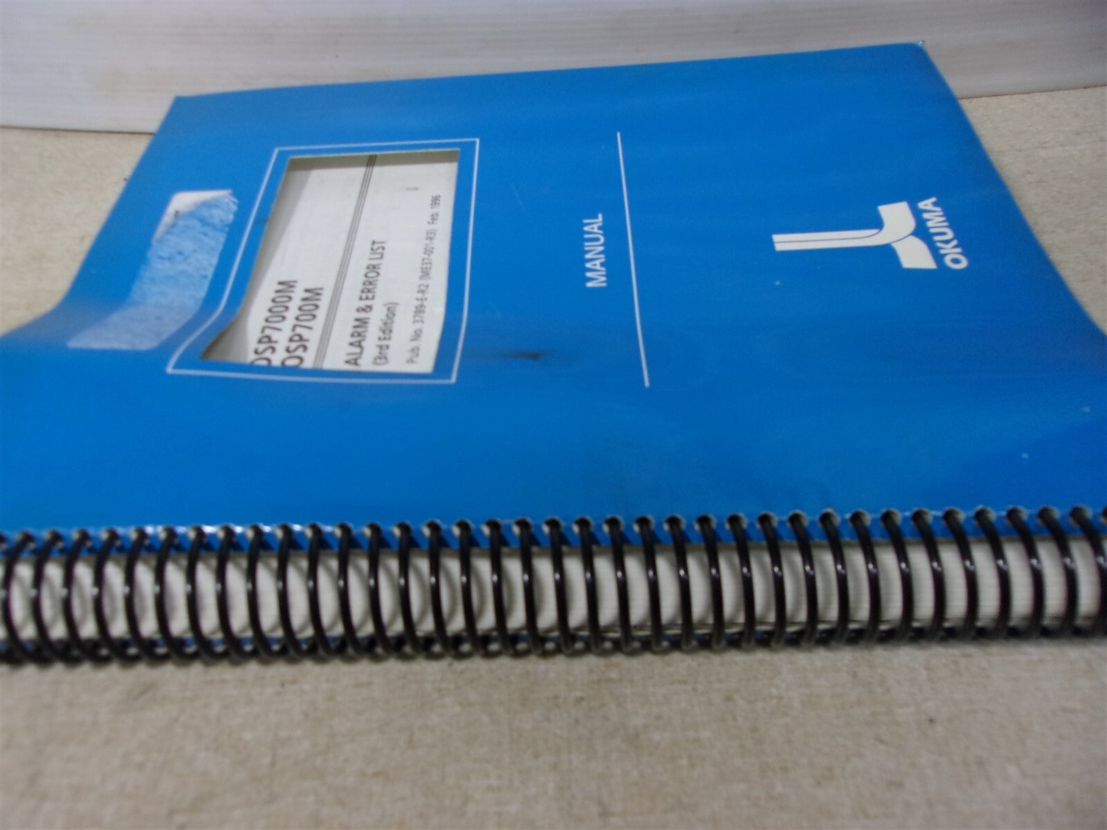 Okuma 3789-E-R2 OSP7000M OSP700M Alarm & Error List 3rd Edition