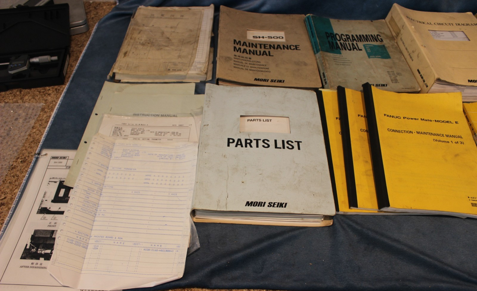 Mori Seiki SH-500 Manuals (Complete 10 Pc Set)