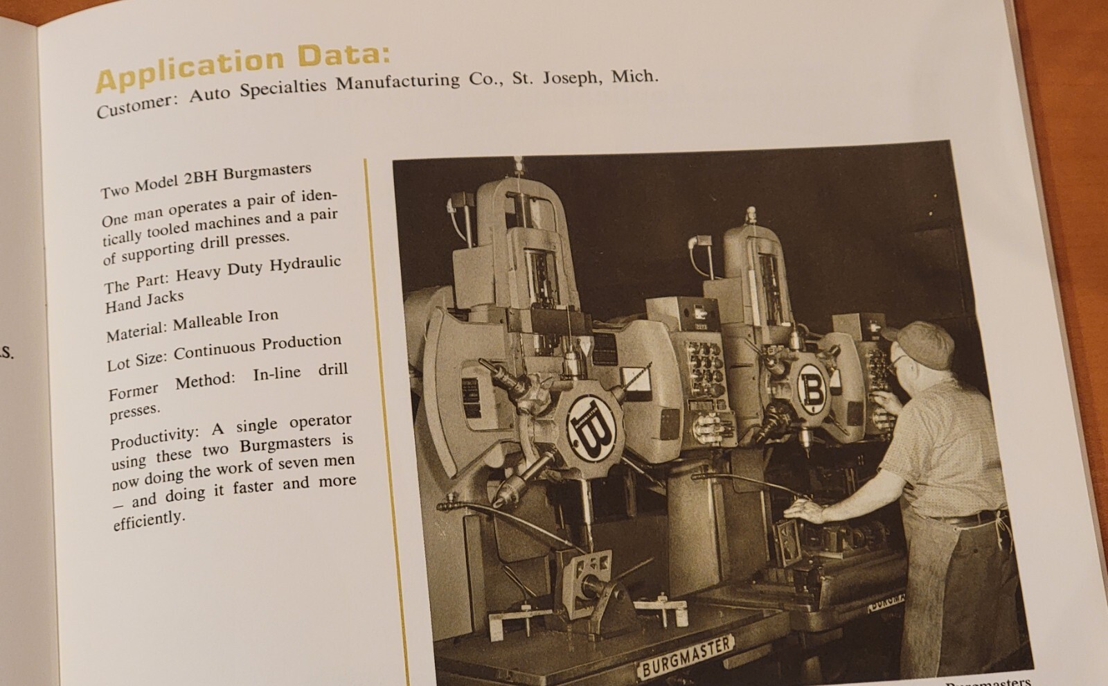 BURGMASTER Automatic Hydraulic Turret Machining Centers Sales Catalog