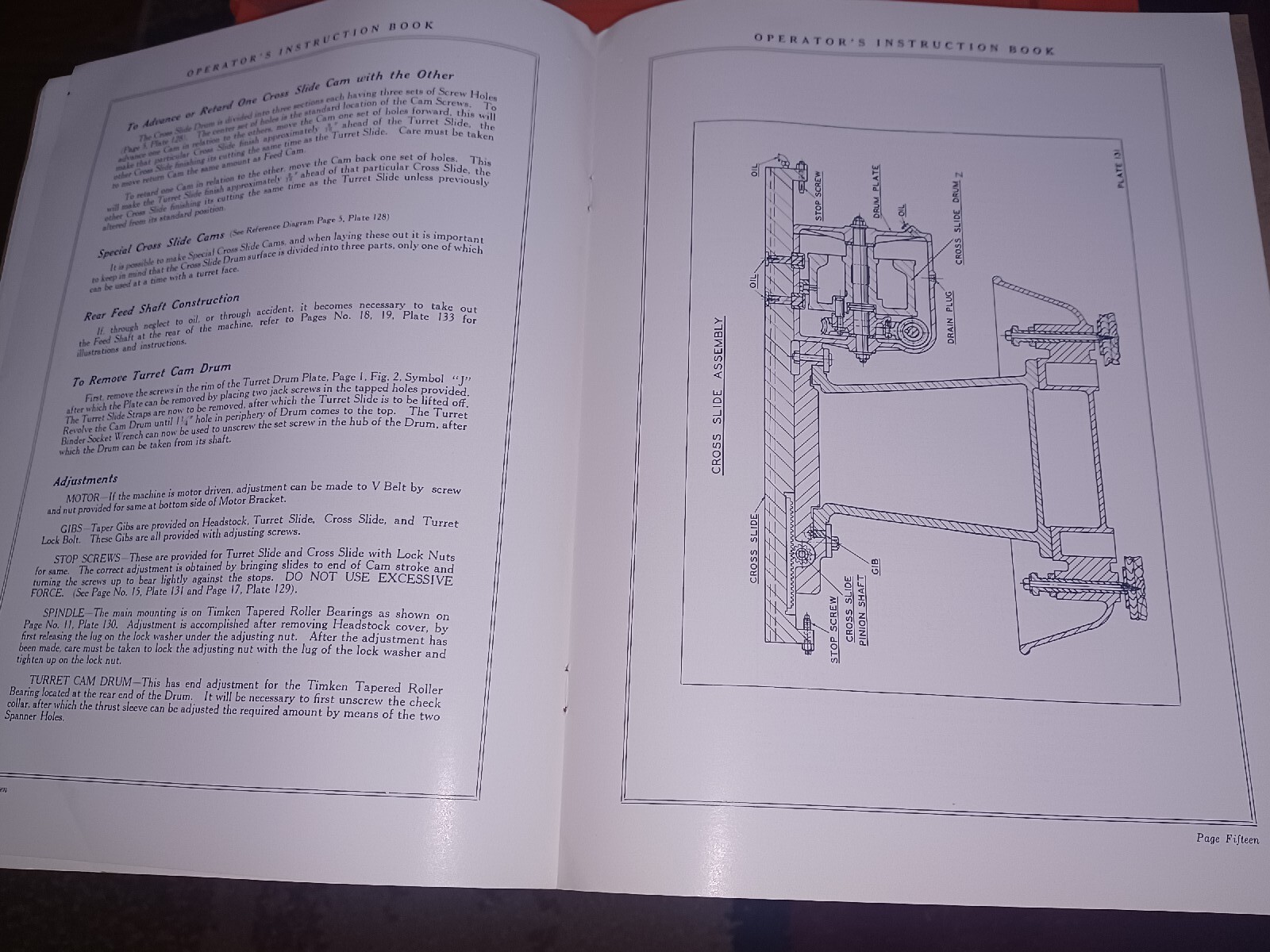 POTTER & JOHNSON PRATT WHITNEY OPERATOR’S INSTRUCTION BOOK NO 4D MODEL 2 No 129