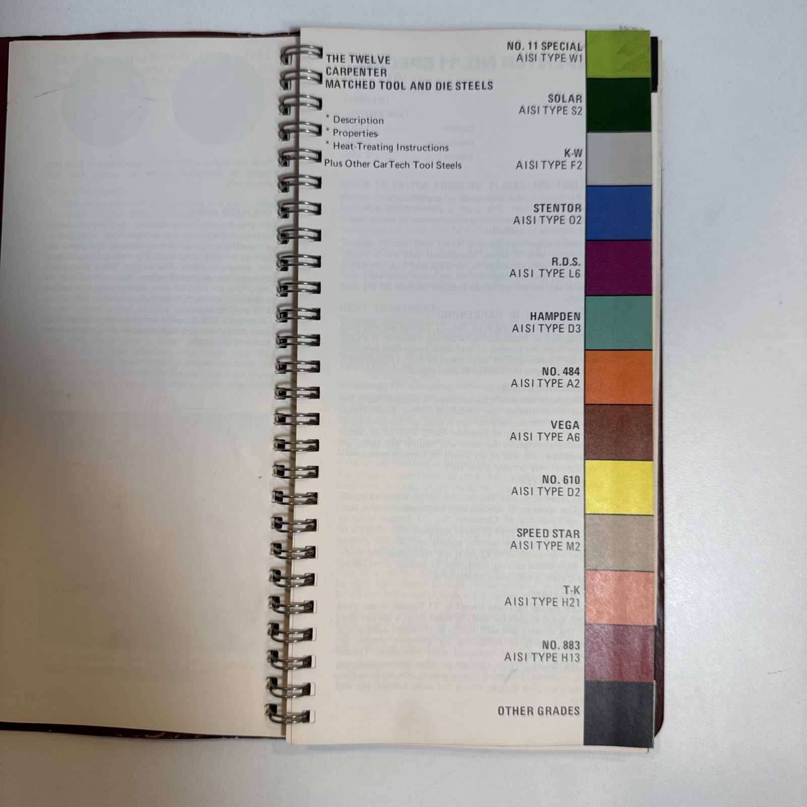 Carpenter Matched Tool and Die Steels Manual 1977 Reference Book Cartech