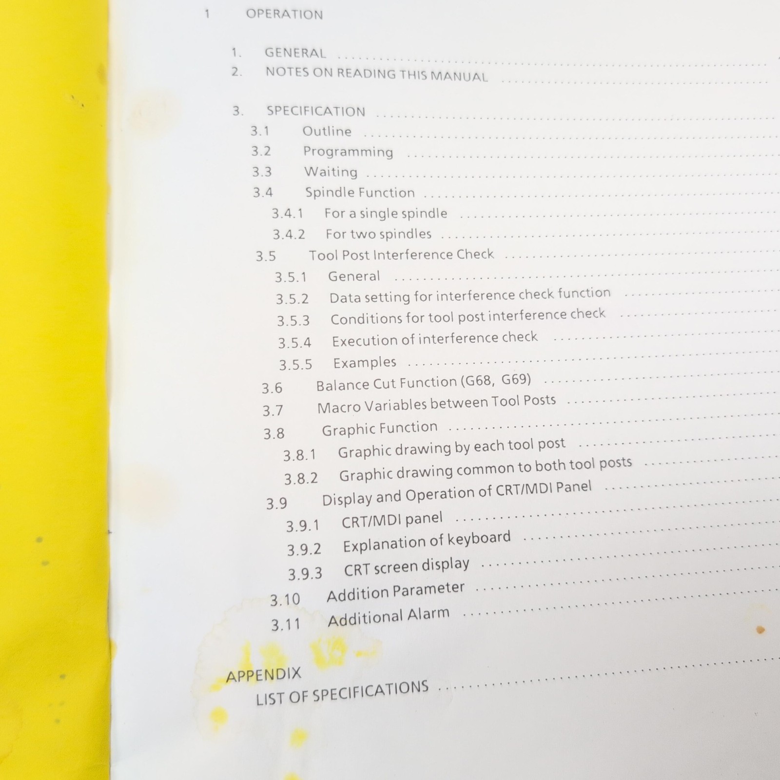 Vintage 1989 FANUC Series 0-TTC Operator’s Manual FANUC LTD Yellow PB Japan CNC