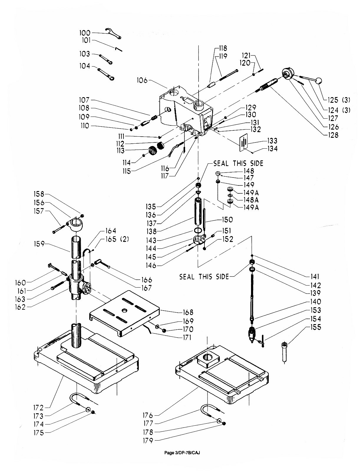 Rockwell Delta 15″ VS6 Variable Speed Drill Press Operation & Parts Manual *848