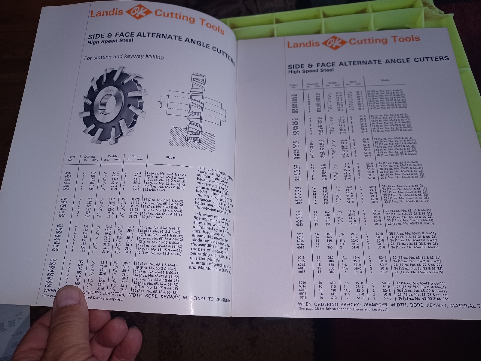 LANDIS CUTTING TOOLS SERRATED BLADE MILLING CUTTERS MACHINES CATALOG Teledyne
