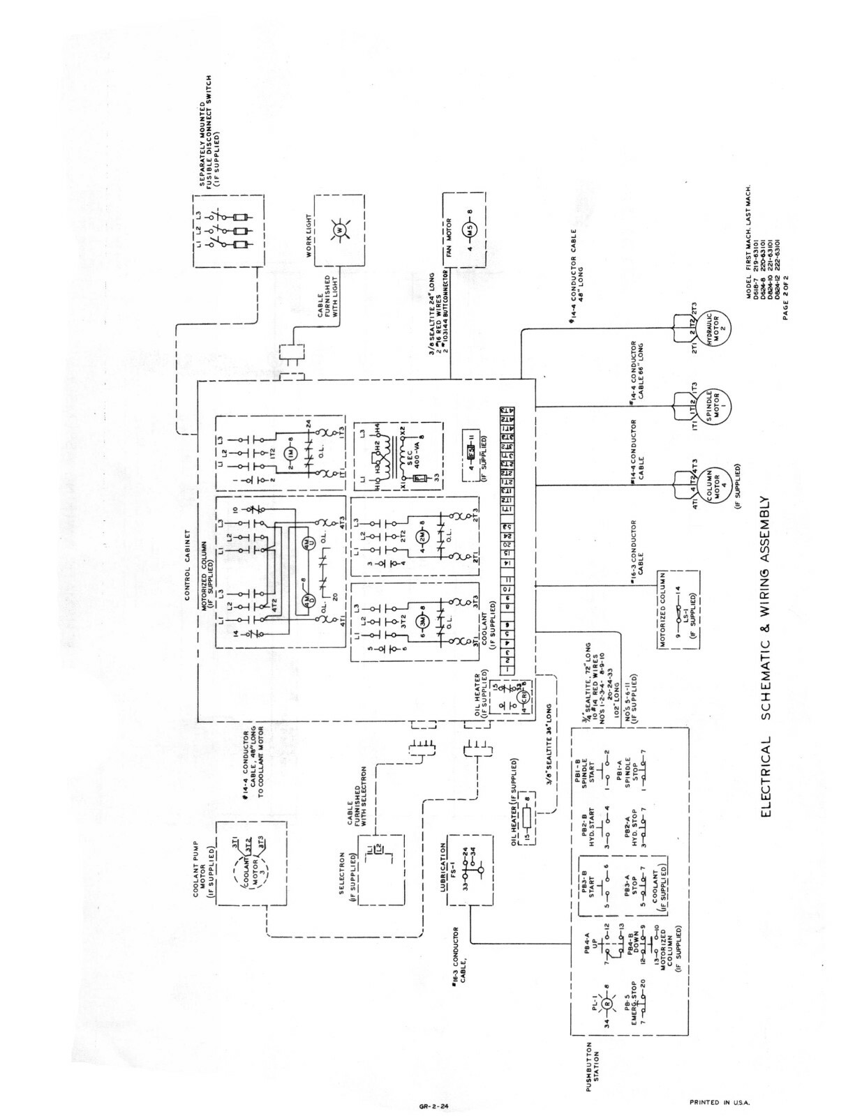 DoALL Surface Grinder Models D618-7 & D624-8 Parts List Manual #1601