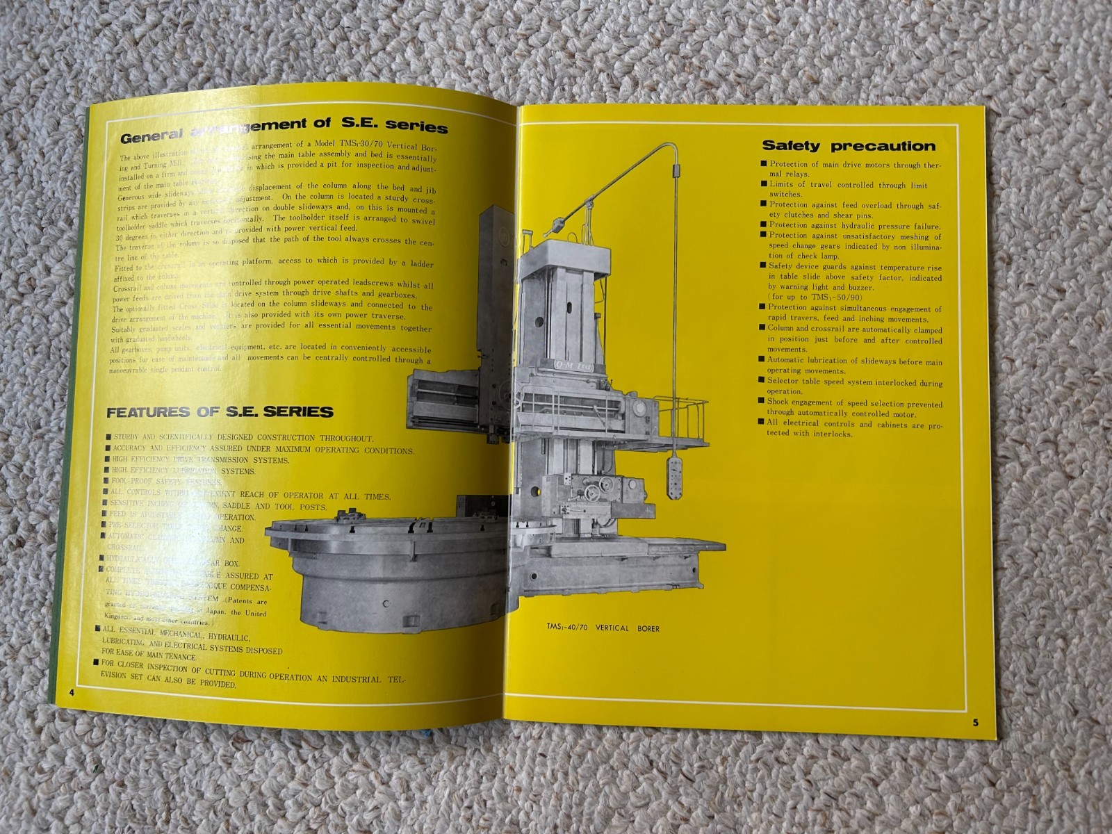O-M Vertical Boring & Turning Mills Sales Catalog, Made in Japan