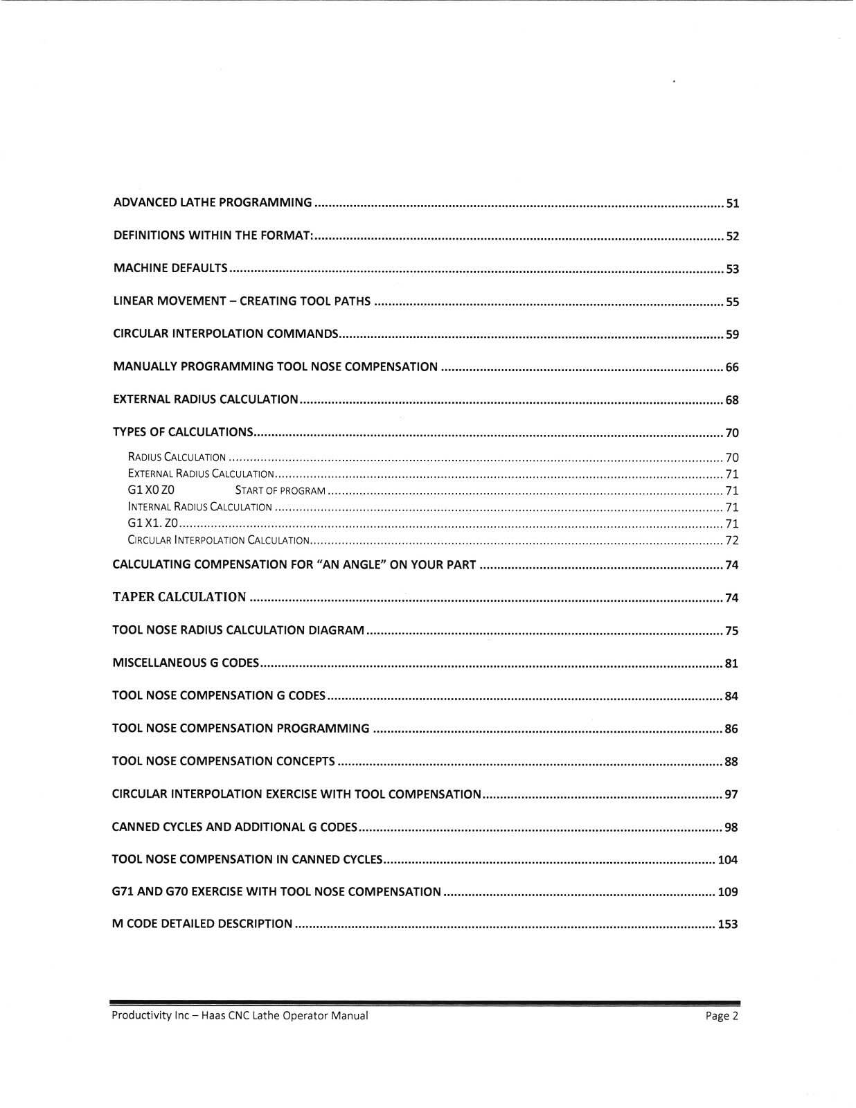 Haas CNC Lathe SL Series Operator Training Manual #1132