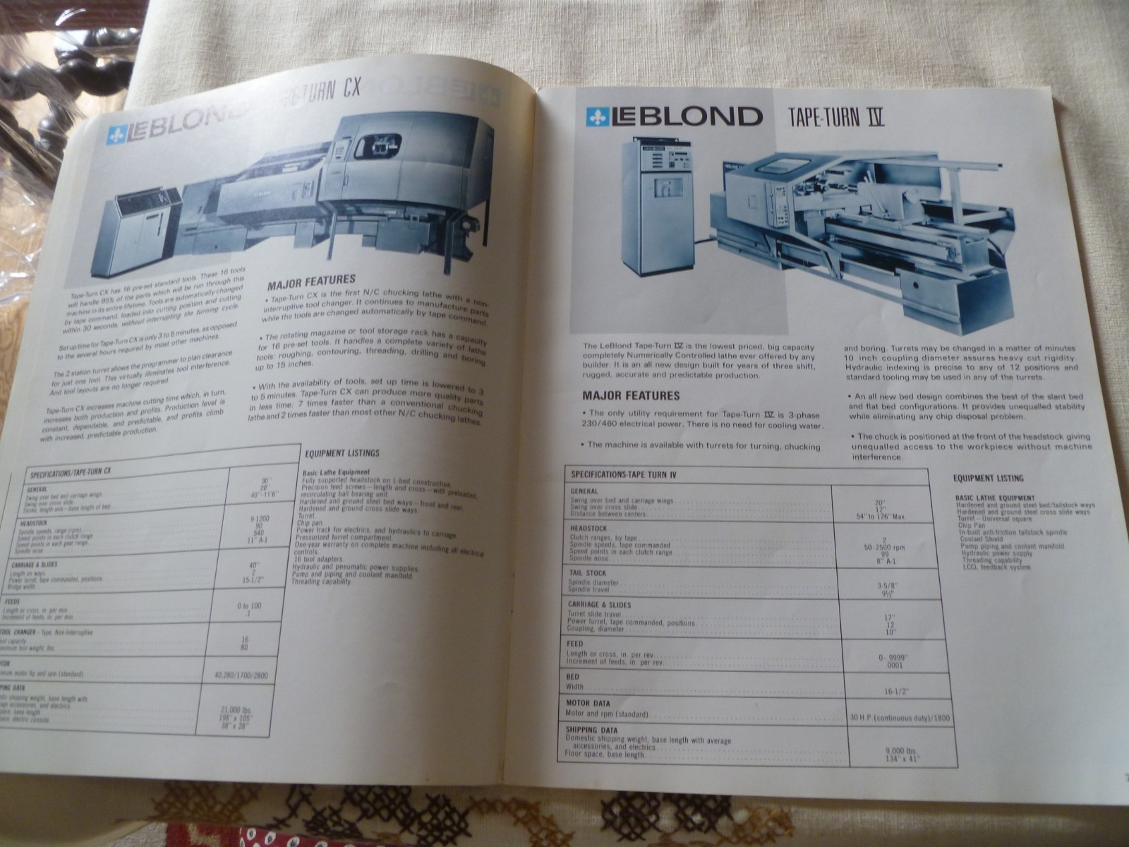 LeBlond Machine Tools catalog of complete line of lathes