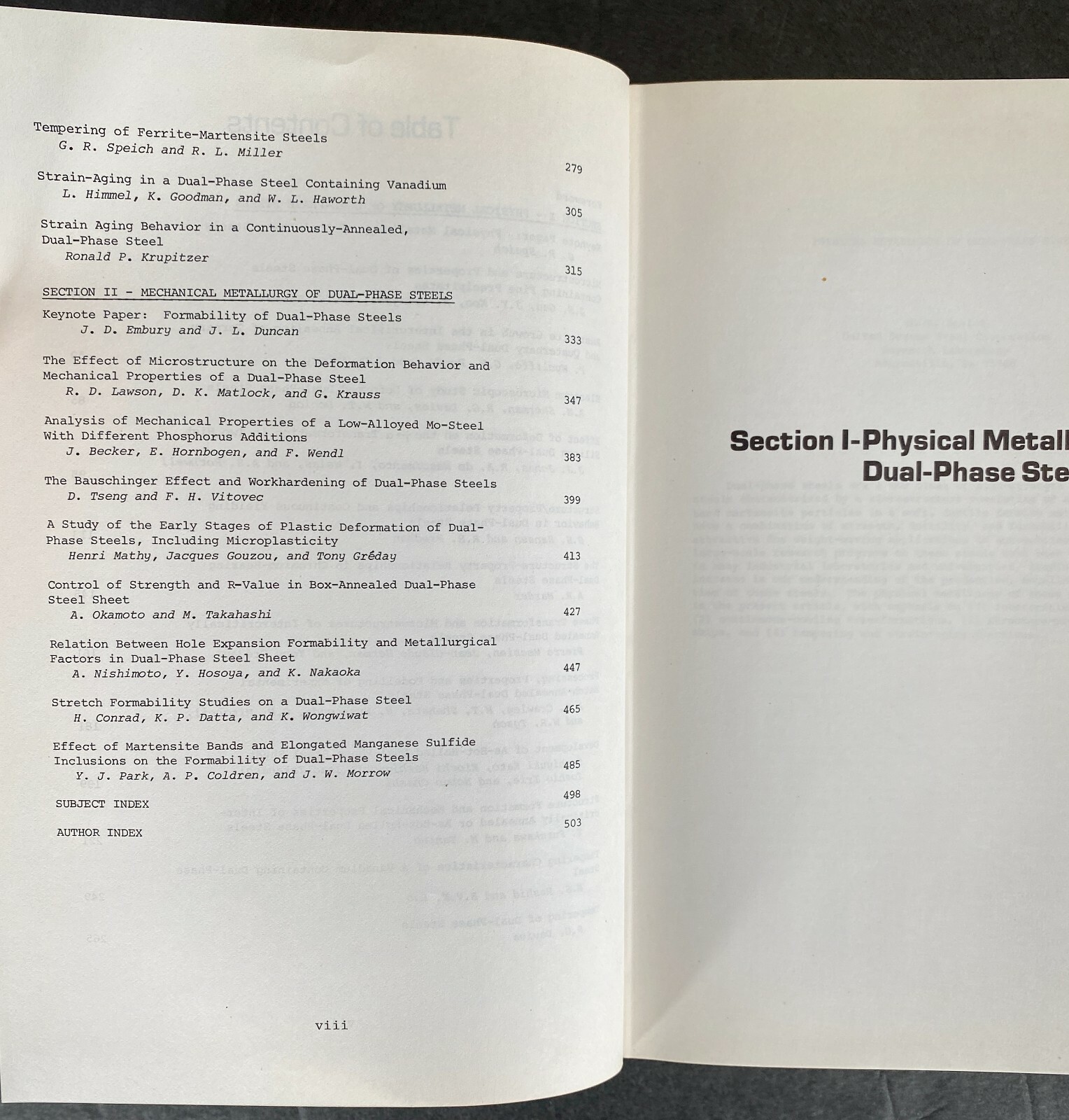 FUNDAMENTALS OF DUAL-PHASE STEELS Symposium Proceedings 1981 Metallurgy AIME