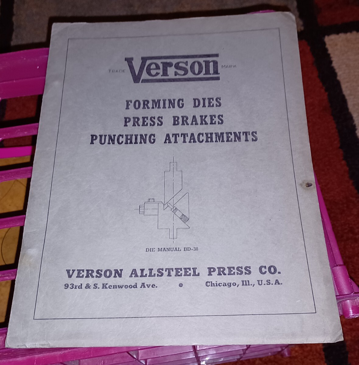 Verson allsteel Press Company Forming Dies Brakes Punching Attachments – CATALOG