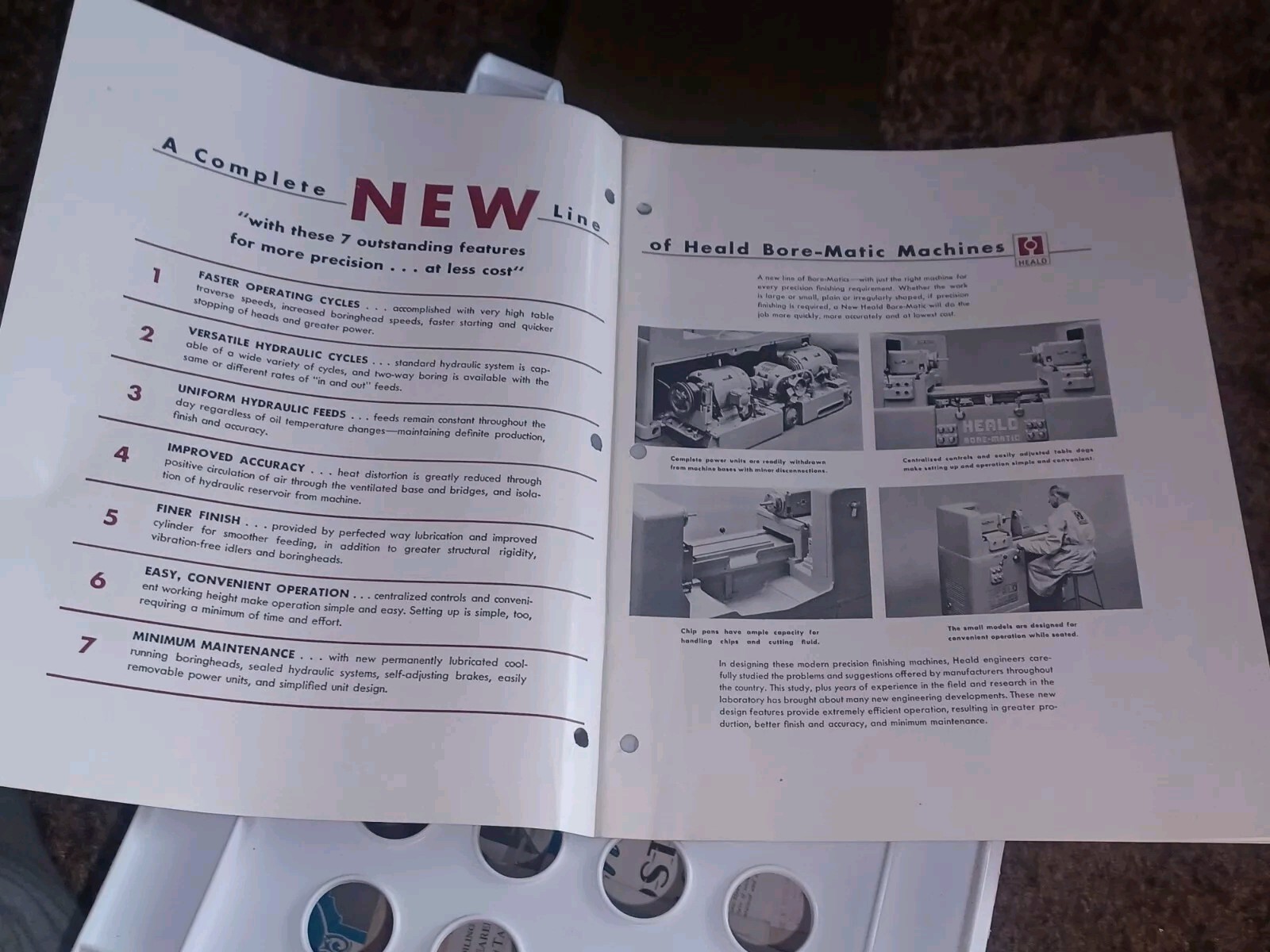 HEALD COMPANY Catalog 3 NEW MODELS BORE MATIC PRECISION FINISHING MACHINES TOOLS