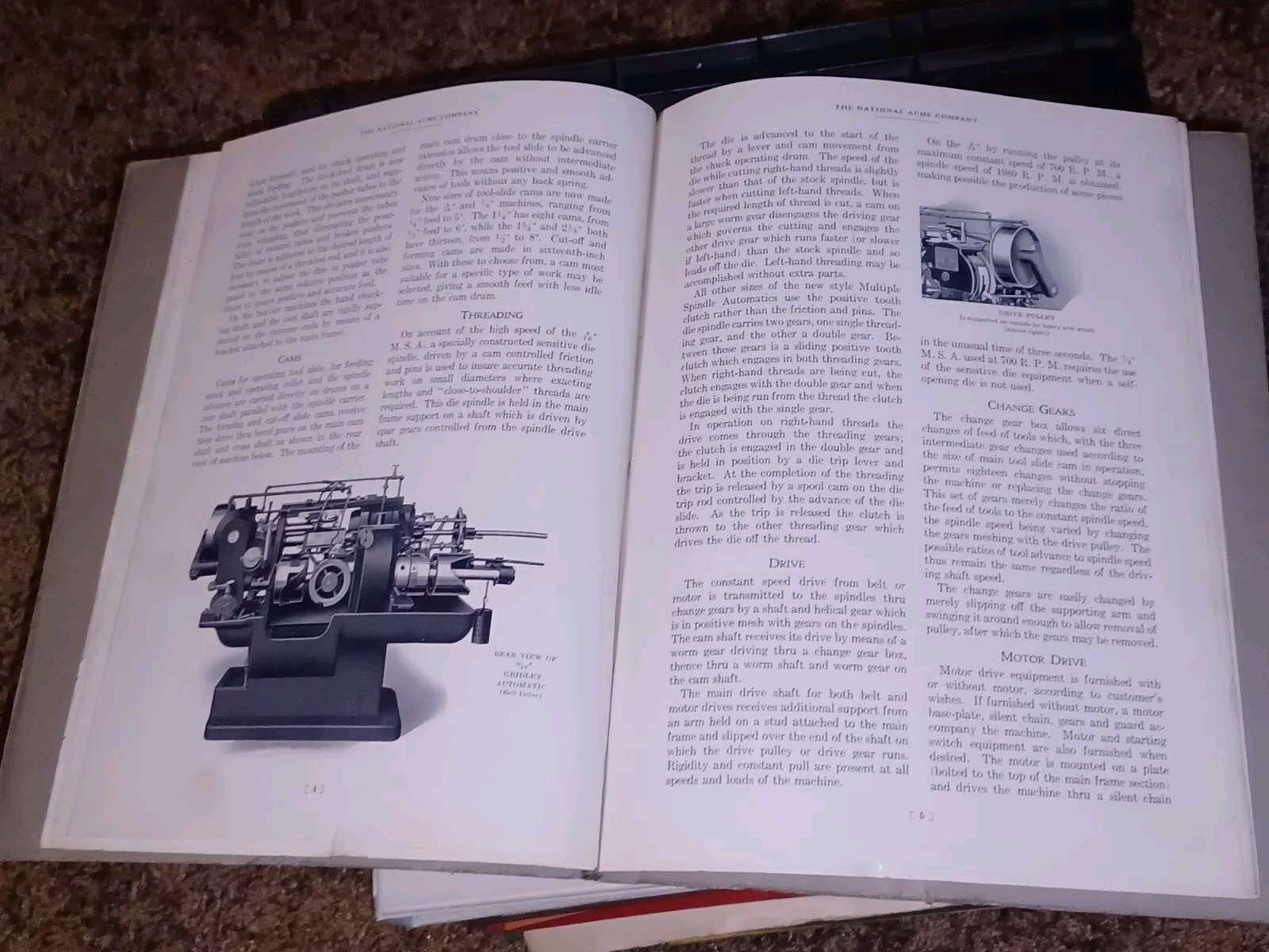 NATIONAL ACME Catalog GRIDLEY AUTOMATIC Model G Multiple Spindle Screw Machines!