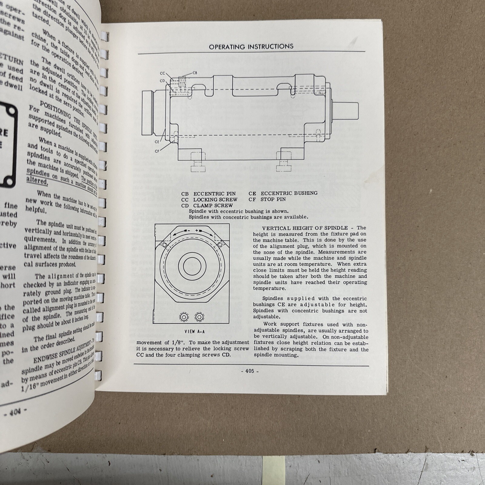 Ex-Cell-O Precision Boring Machine Operation And Maintenance Manual Style 1212-A