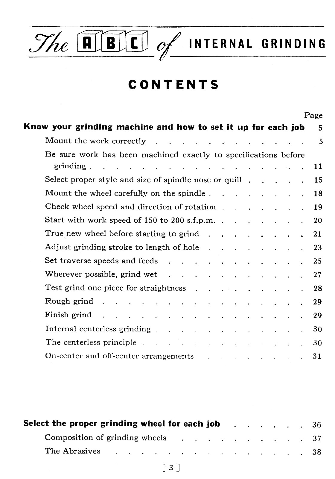 How to do Internal Grinding Handbook Manual Norton’s ABCs 0888