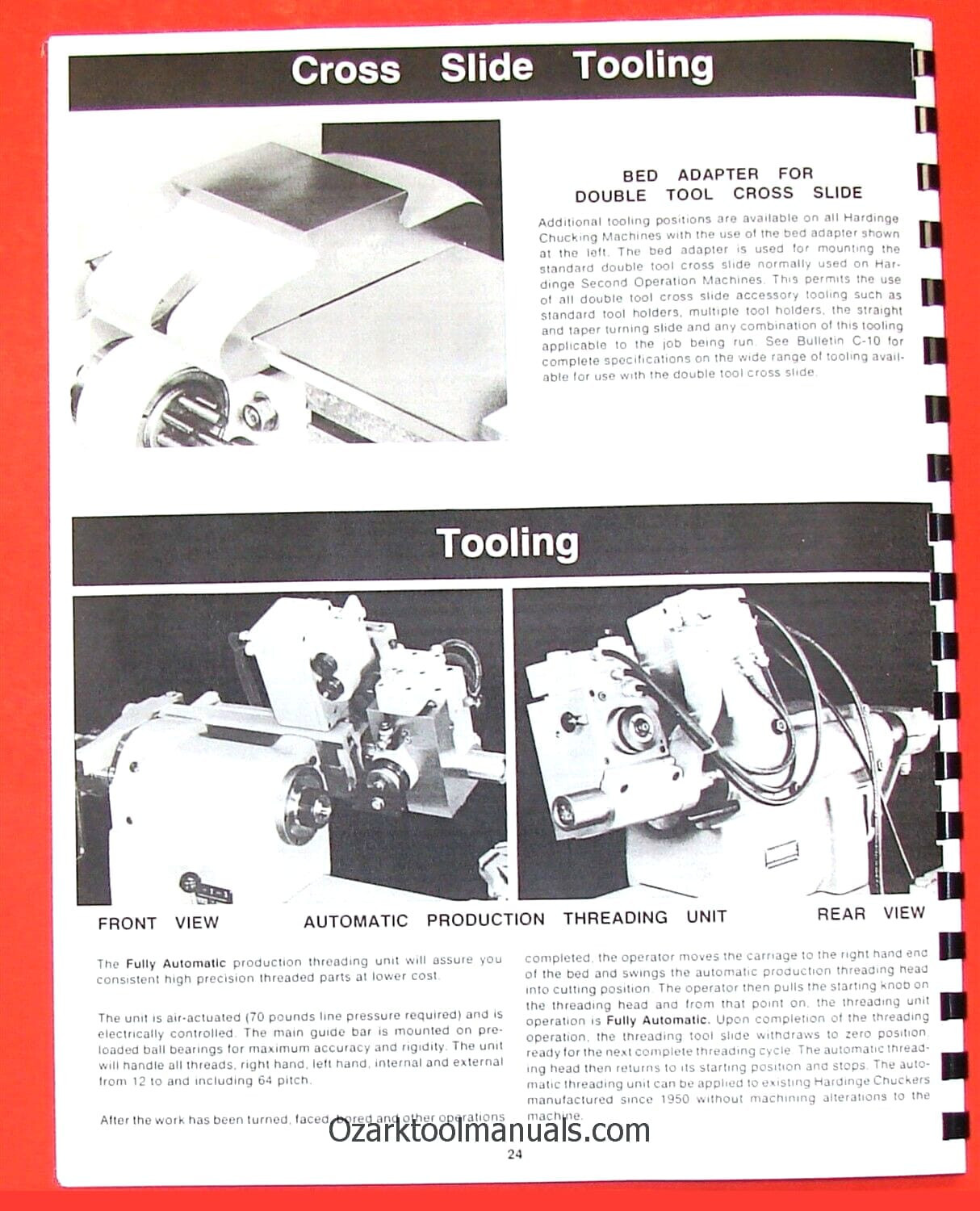 HARDINGE HC Metal Lathe Operator’s Manual 0339