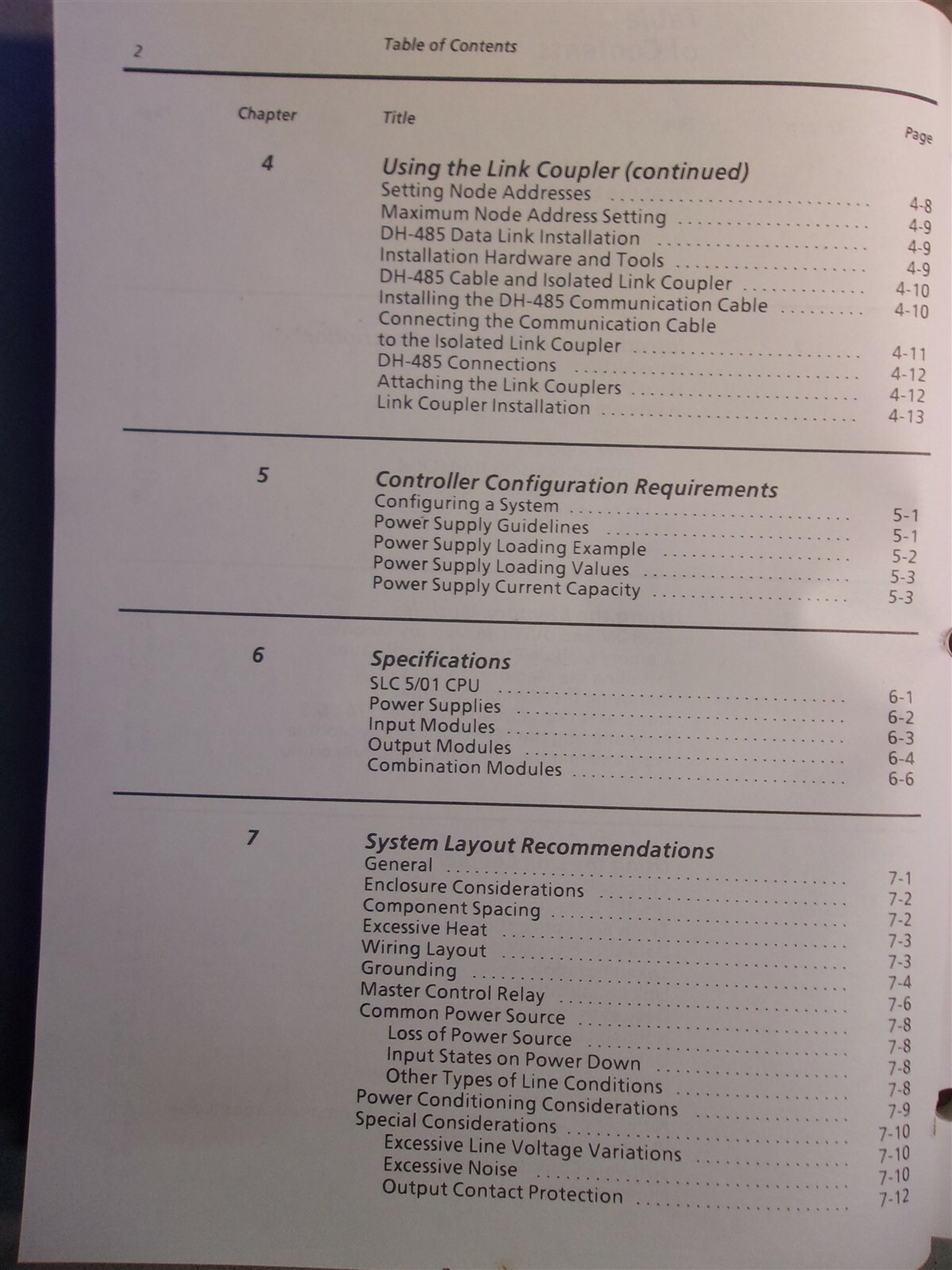 Allen Bradley 1747-804 Bulletin 1746 1747 Installation Operation Manual