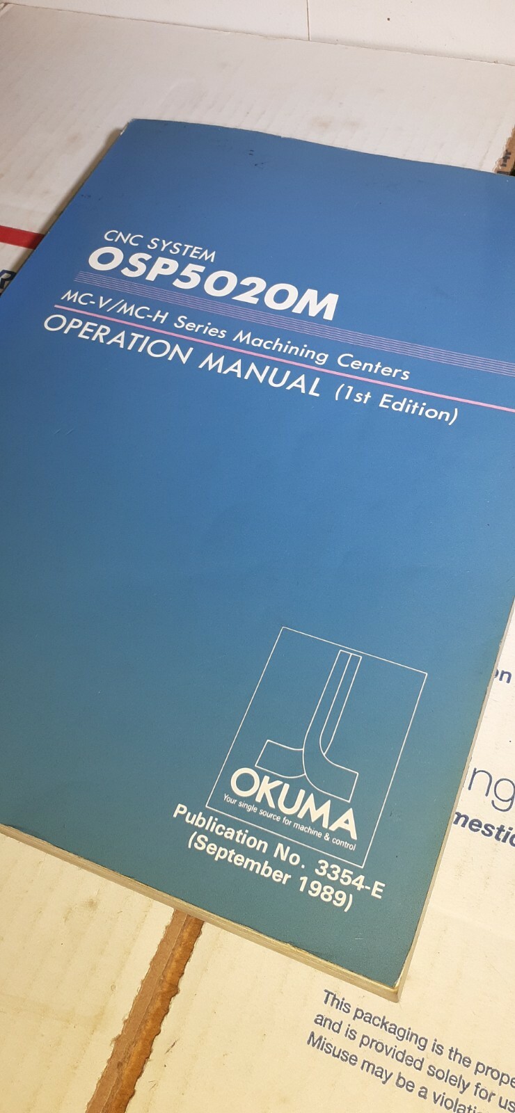 OKUMA OSP5020M MC-V/MC-H OPERATION MANUAL (1st Edition) 3354-E FastShipping
