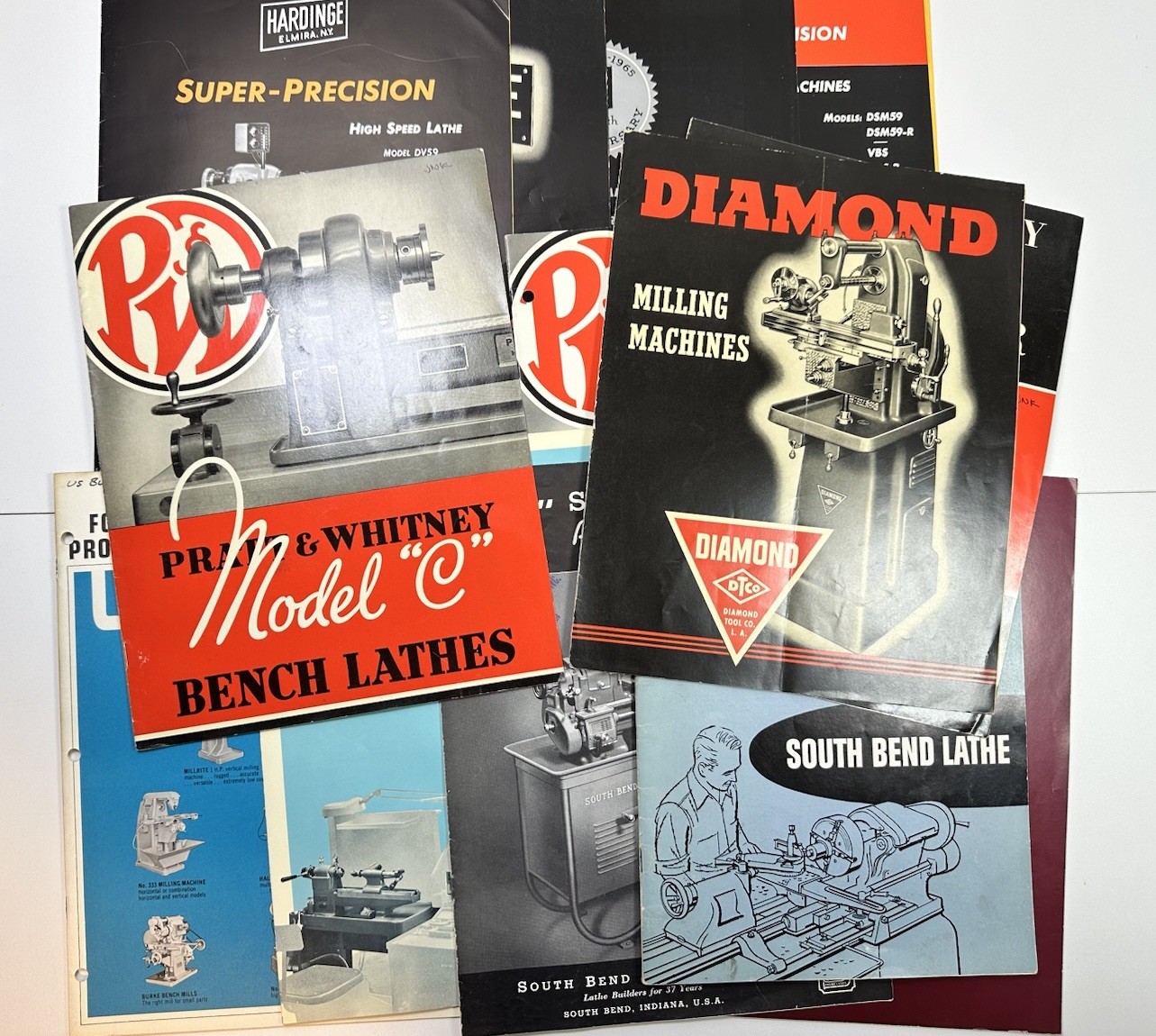 Precision Tool Catalogs Brochures Pratt Whitney Diamond Hardinge South Bend Lot