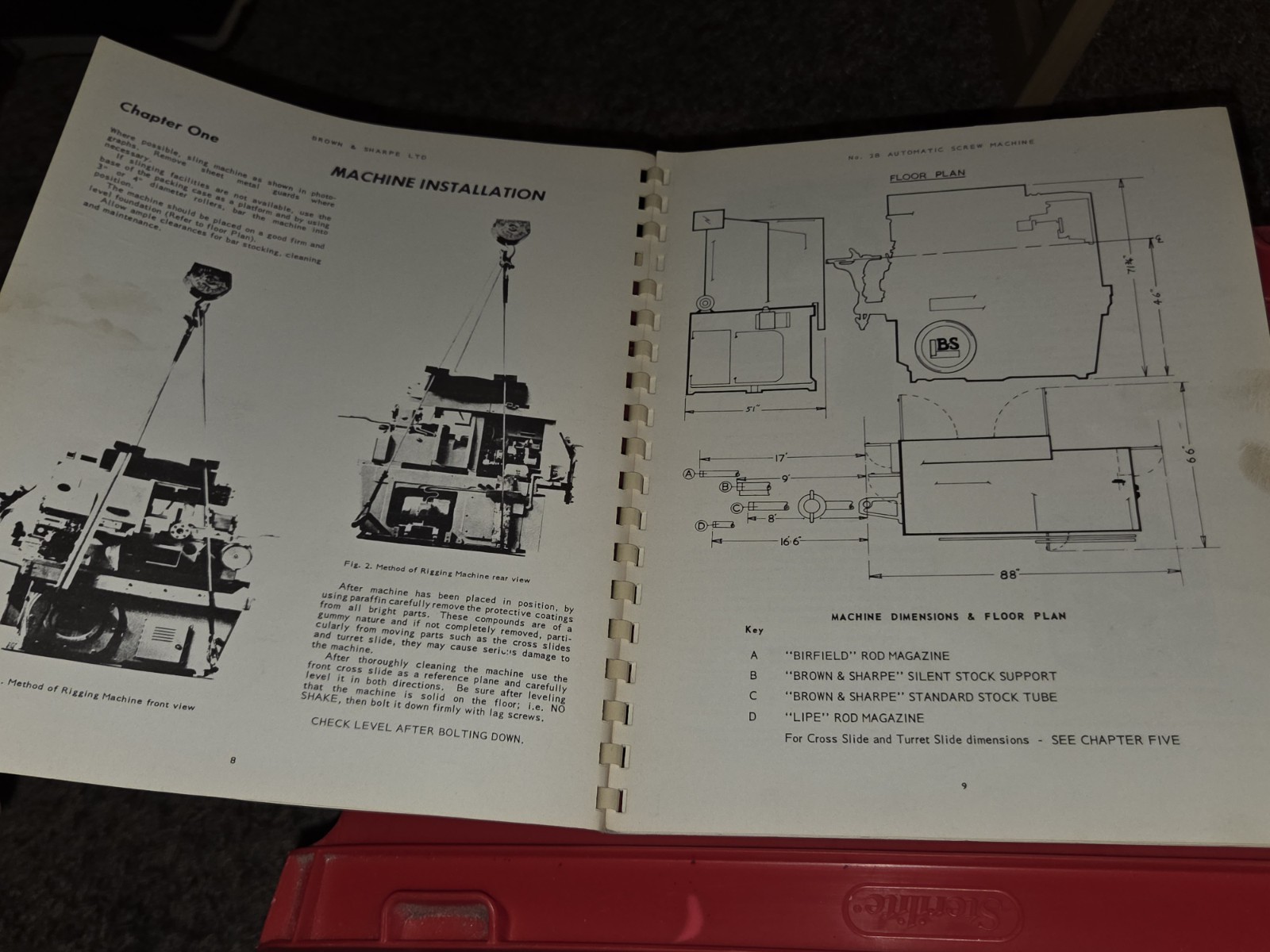 Brown & Sharpe Operation Maintenance Manual Book 2B Automatic Screw Machine OLD!