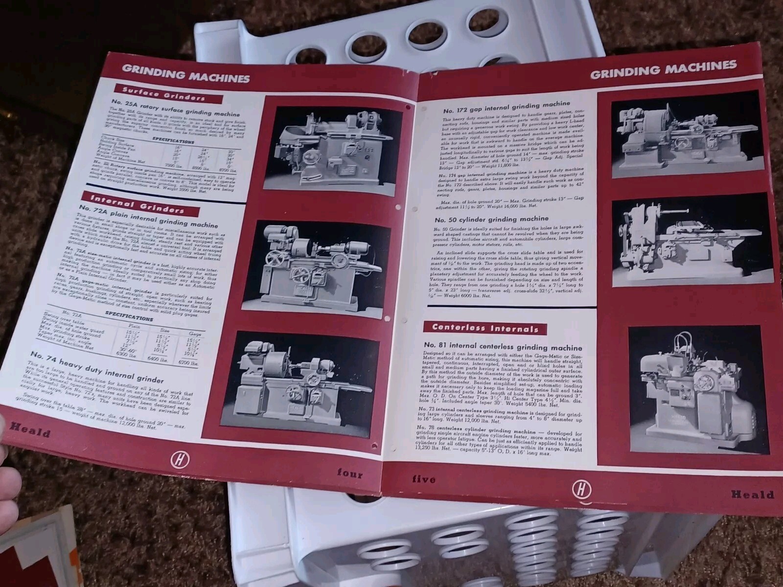 1945 HEALD COMPANY Sales Catalog SURFACE GRINDING/PRECISION FINISHING MACHINES
