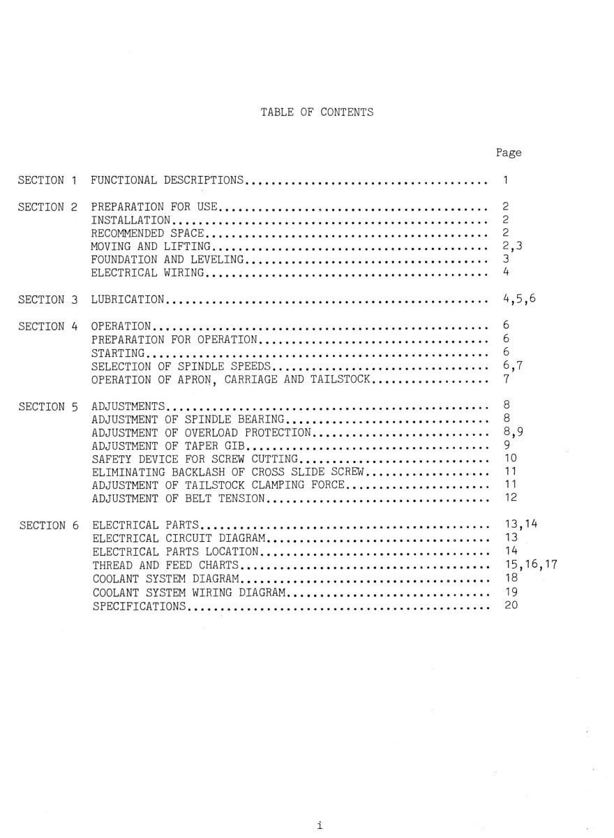 SOUTH BEND 15″ 16″ 400 Metal Lathe Operator Maintenance Service Part Manual 1619