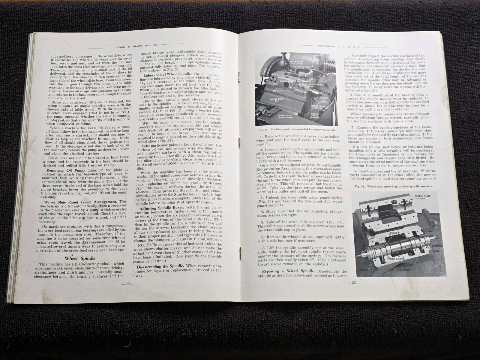 Brown & Sharpe No 5 Plain Grinding Machine 3″ X 12″ & 3″ X 18″ Book Manual Guide