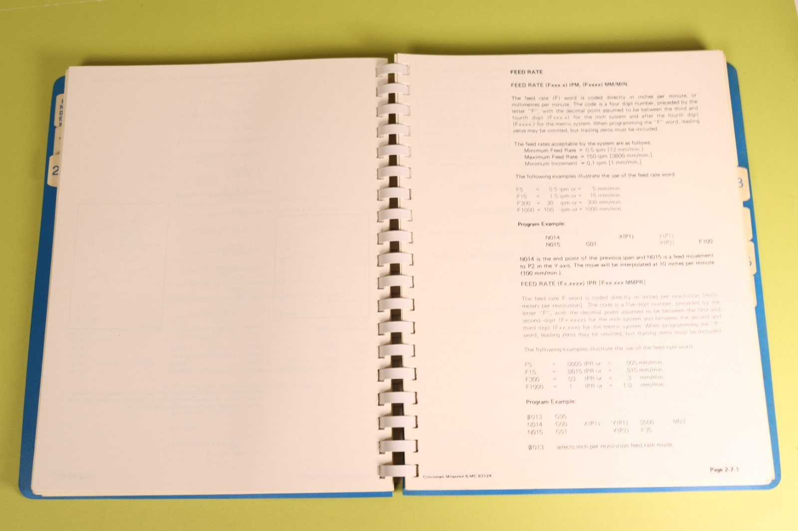 Cincinnati Milacron Acramatic 900 MC Control Programming Manual 1986