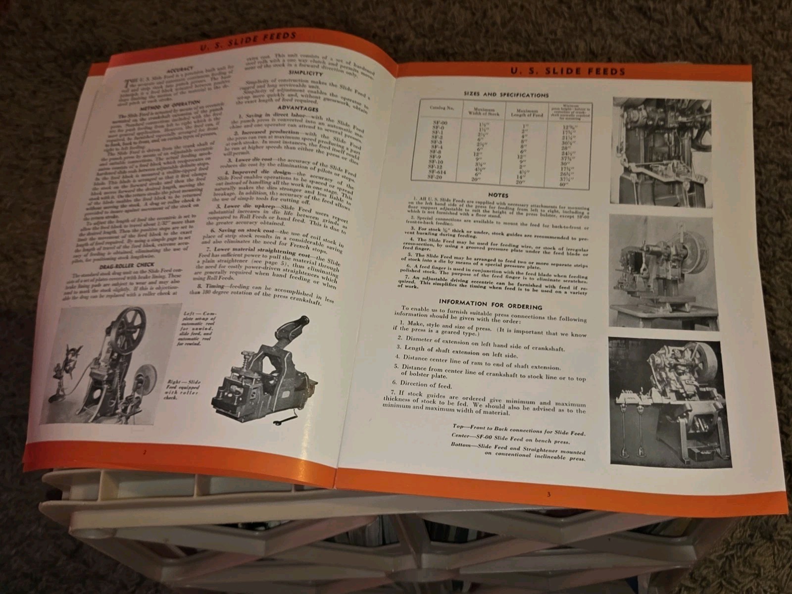 U.S. Tool Co. NJ Automatic Press Room Equipment Product Catalog Book Booklet US
