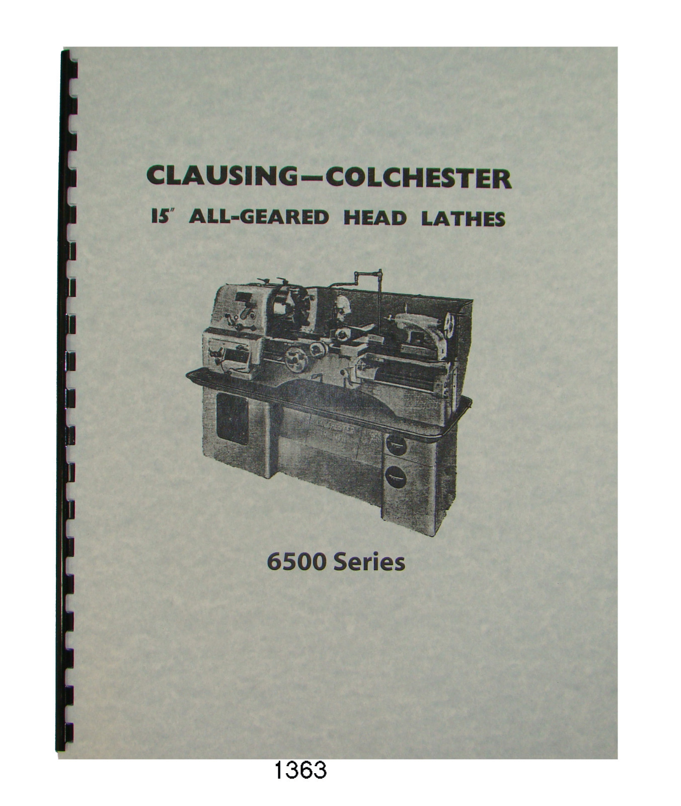 Clausing Colchester 6500 Series 15″ Lathes thru sn 42421 #1363