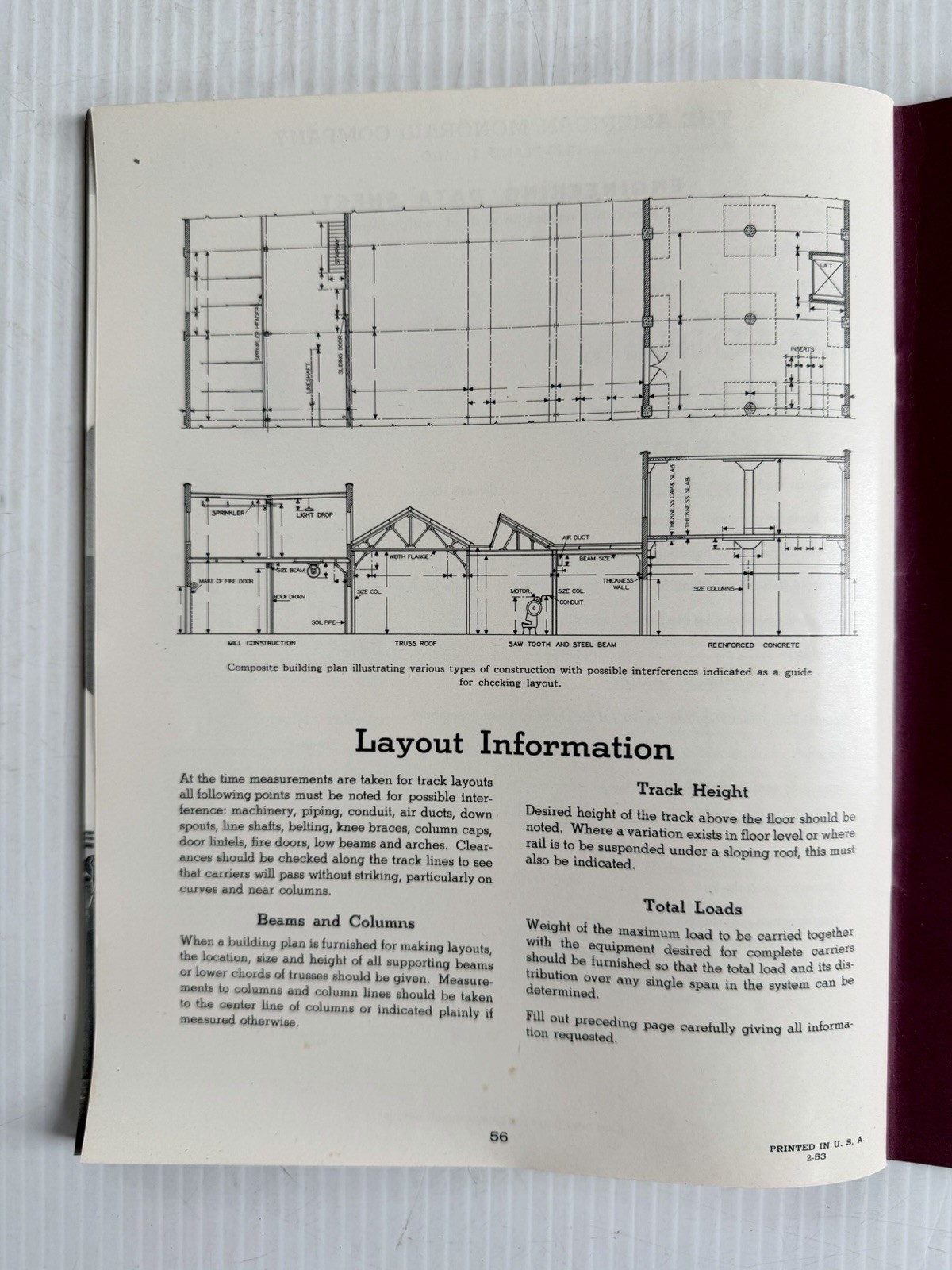 Vtg The American Monorail Bulletin Catalog Overhead Equip. Industrial Brochure