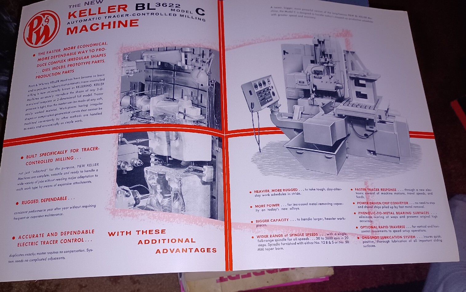PRATT & WHITNEY BL 3622 Model C Keller Tracer Controlled Milling Machine Booklet