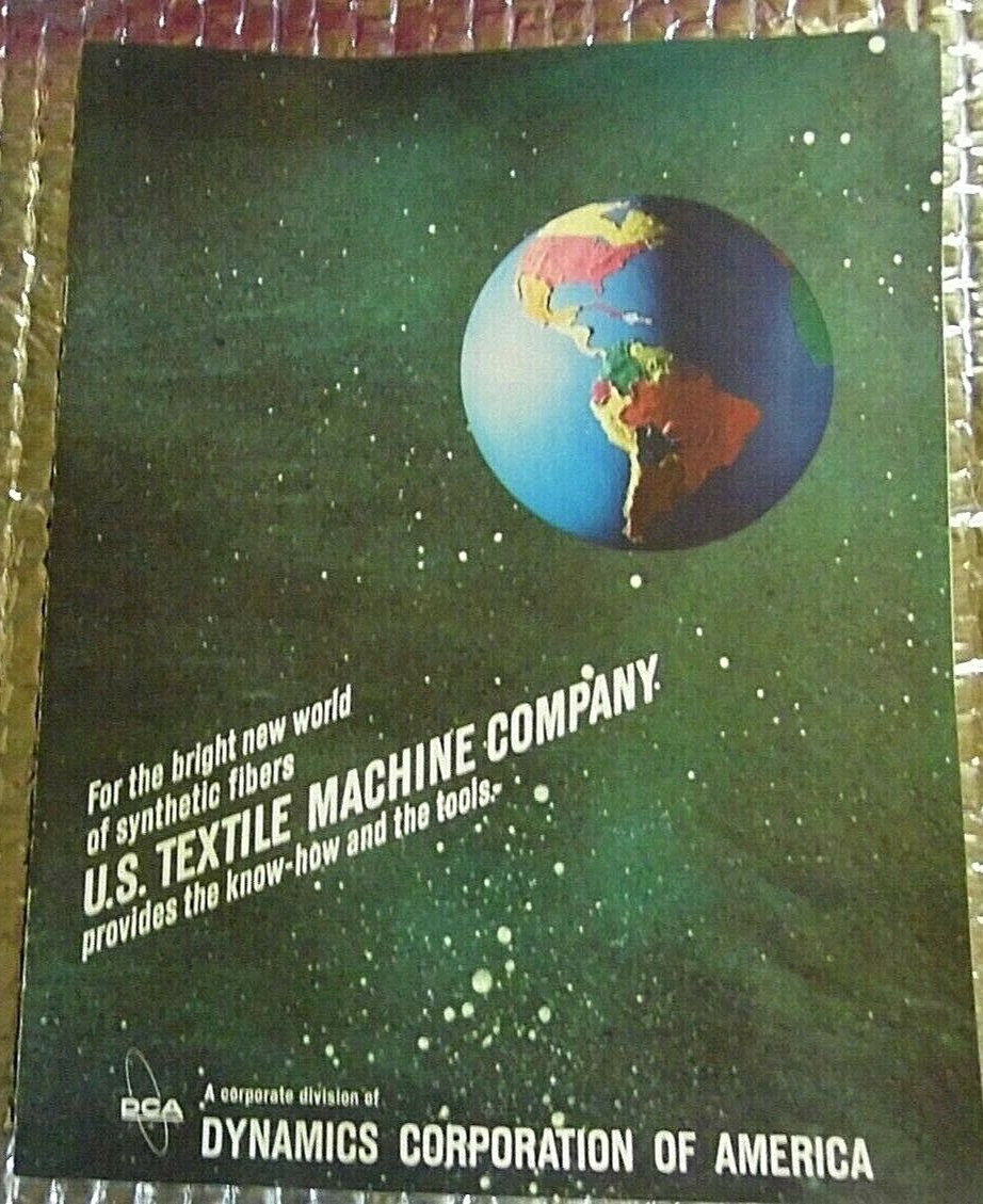 Vintage US Textile Machine Company Paper Brochure corp Division Dynamics Adverti