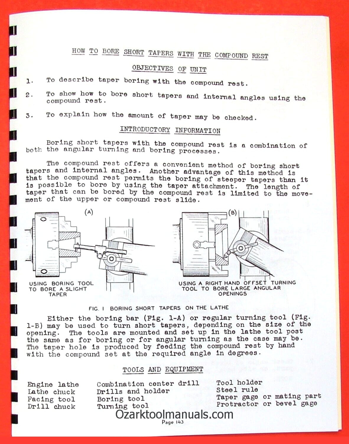 Instruction Manual for How to do DRILLING AND BORING ON A METAL LATHE 0369