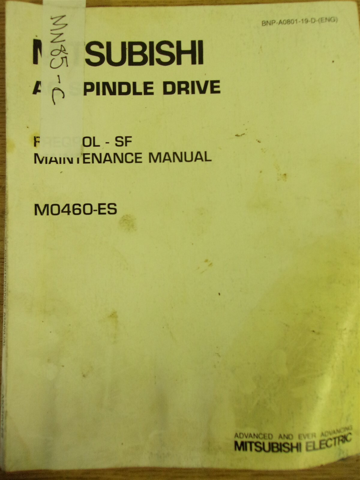 Mitsubishi Freqrol-SF AC Spindle Drive M0460-ES Maintenance Manual