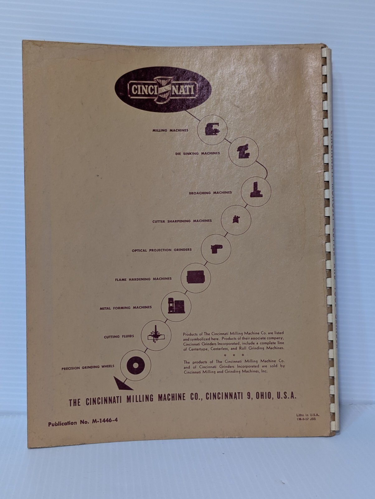 Lot of 4: Cincinnati Milling Machine Monoset Cutter & Tool Grinder Part Catalogs