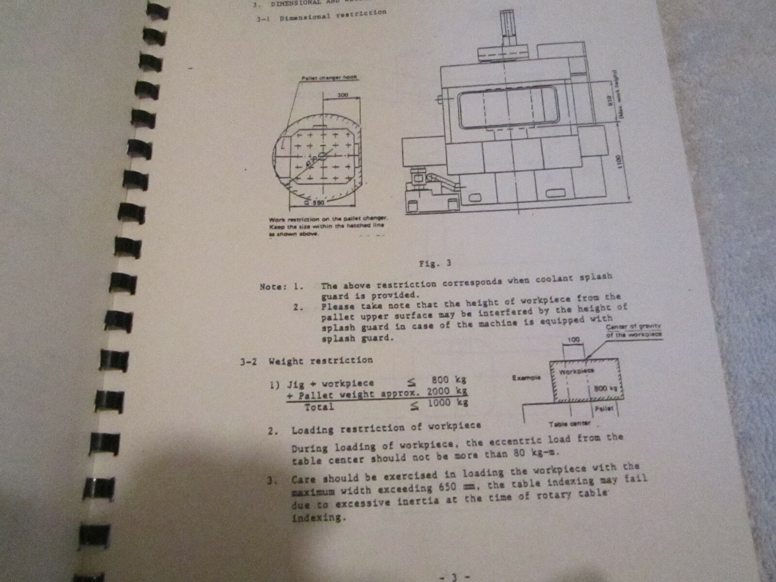 Factory Toyoda Machining Center Model FH55 Tooling Operation Manual Book
