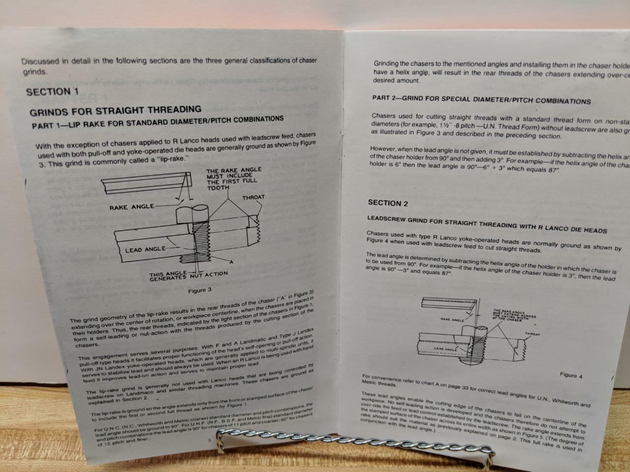 Landis Heat Treated Die Heads Operator’s Handbook