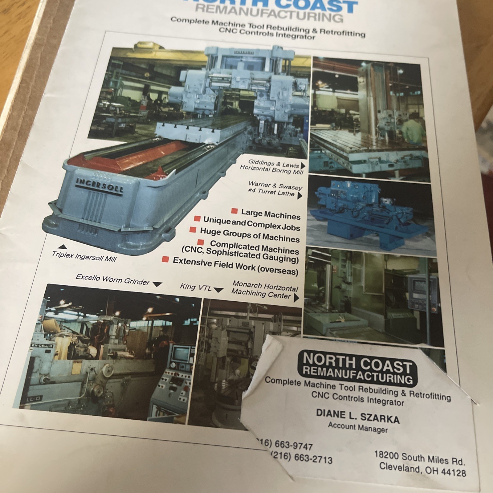 North Coast Remanufacturing Tool Rebuilding & Retrofitting Brochure