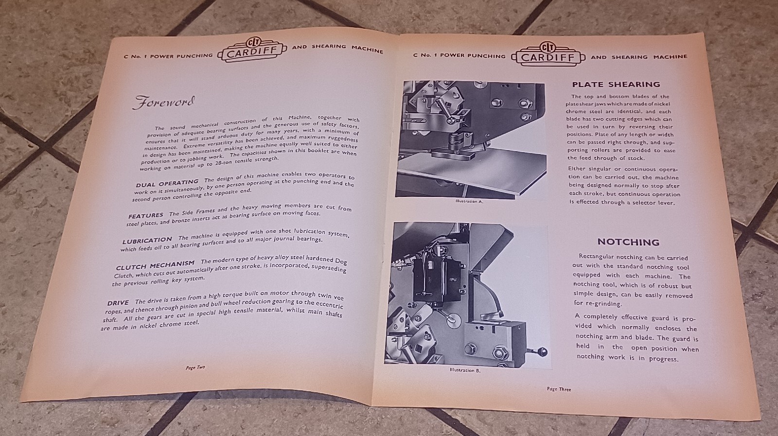 Cardiff C No 1 Power Punching Shearing Machines SALES CATALOG promo BOOK CTL