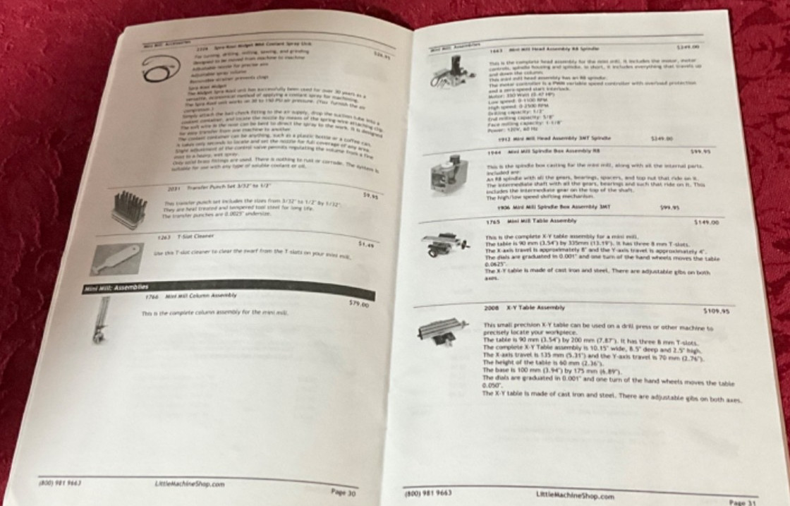 LITTLE MACHINE SHOP SALES CATALOG NO. 6 FOR BENCH TOP MACHINISTS