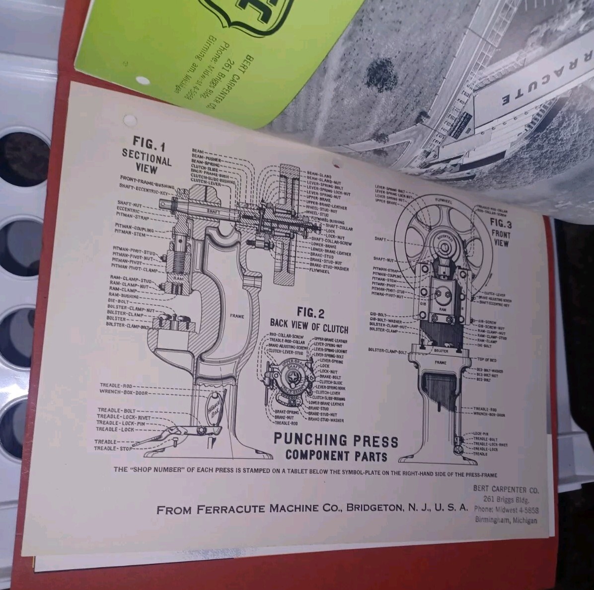 Vtg Ferracute Machine Tool Catalog Lot Stamping Presses Brakes 1940’s PROPOSAL