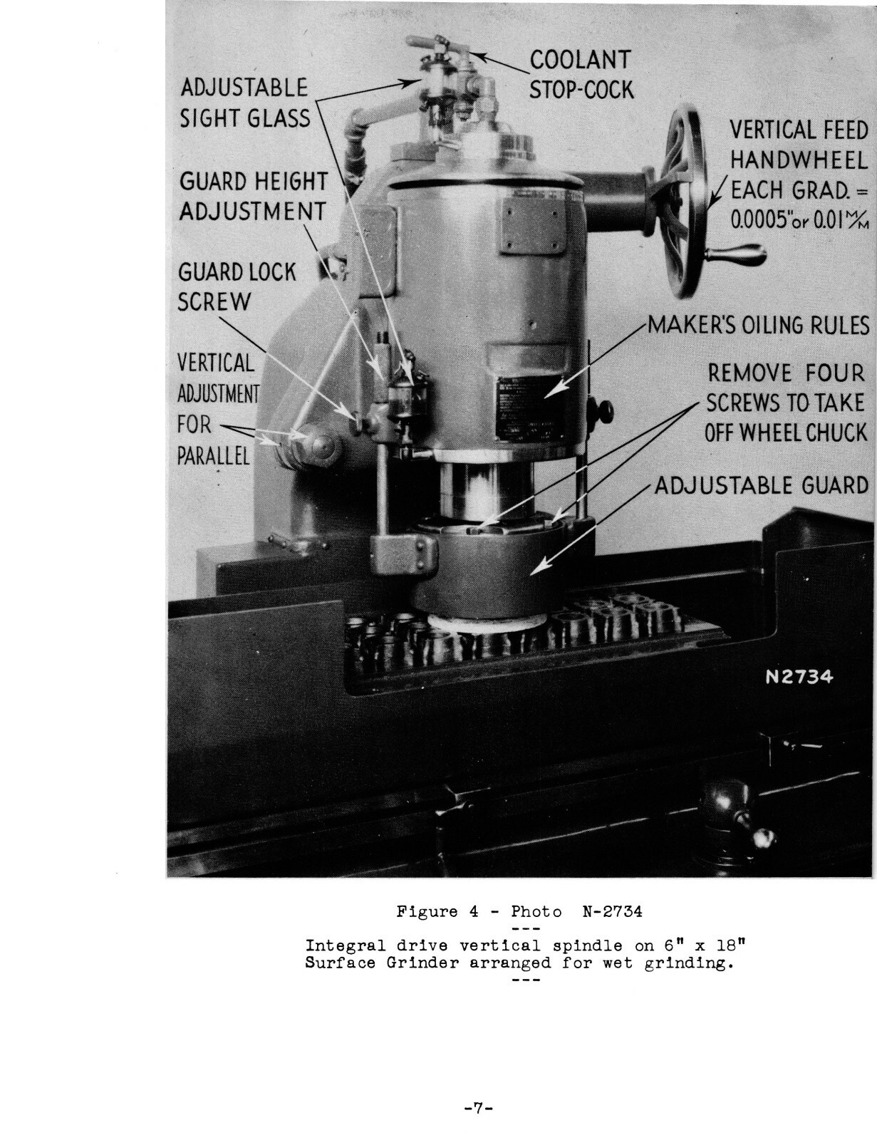 Norton 6″ X 18″ Surface Grinder Operation, Service, & Parts Manual #1647
