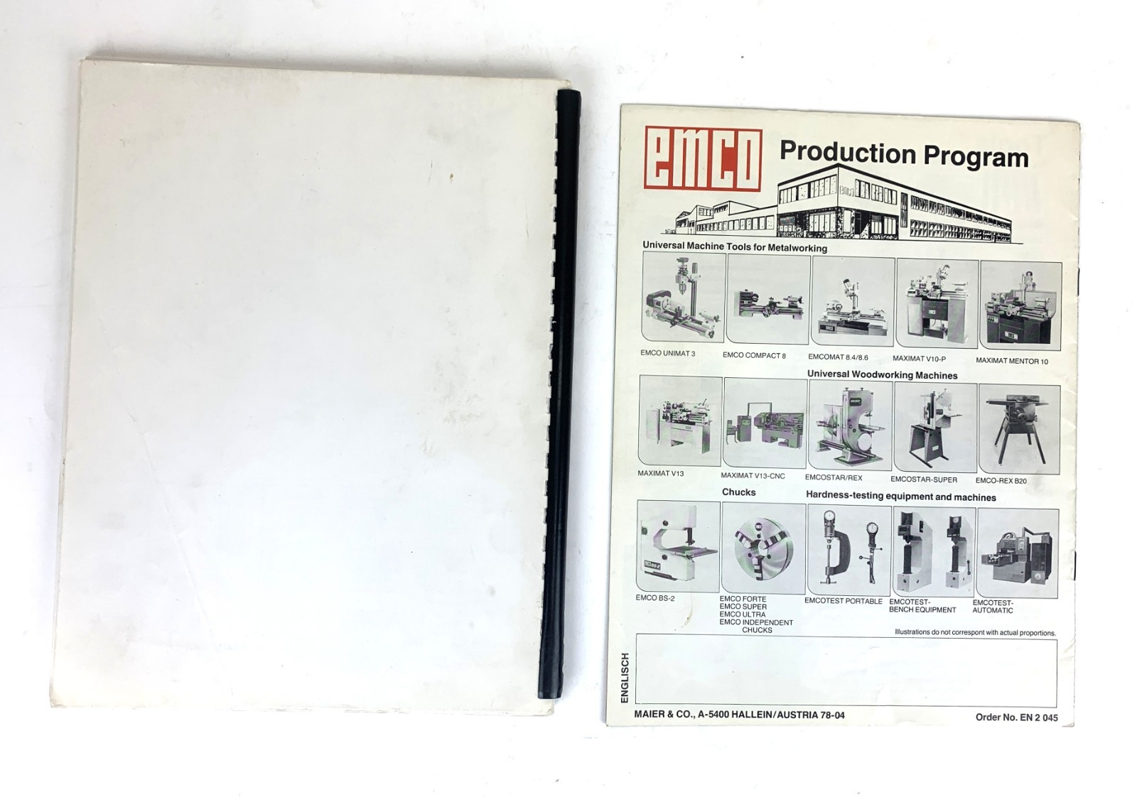 Emco Unimat 3, and Betriebsanleitung Instruction Book