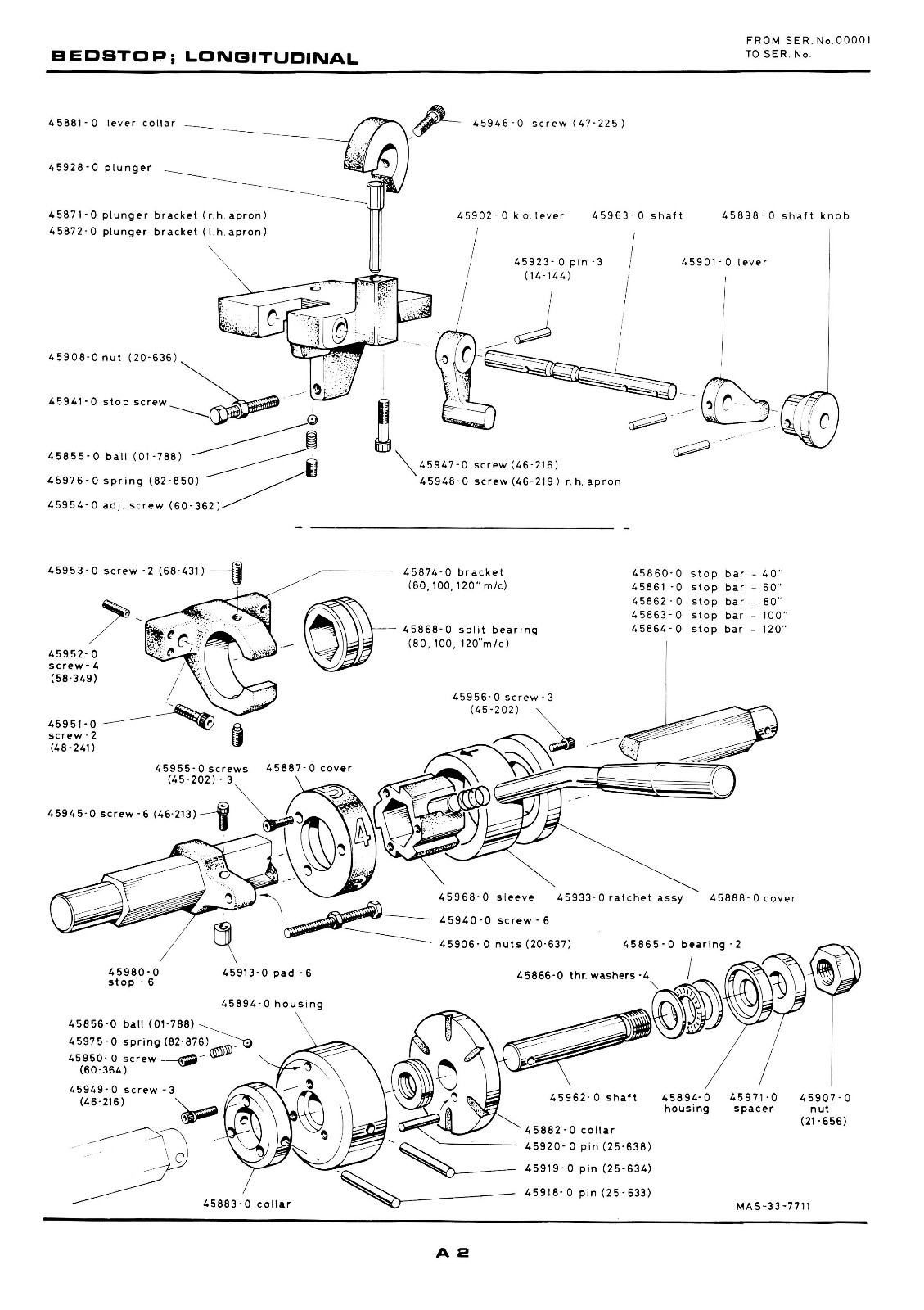 Clausing Colchester 17″ Lathe Operating Instructions & Parts Manual *731