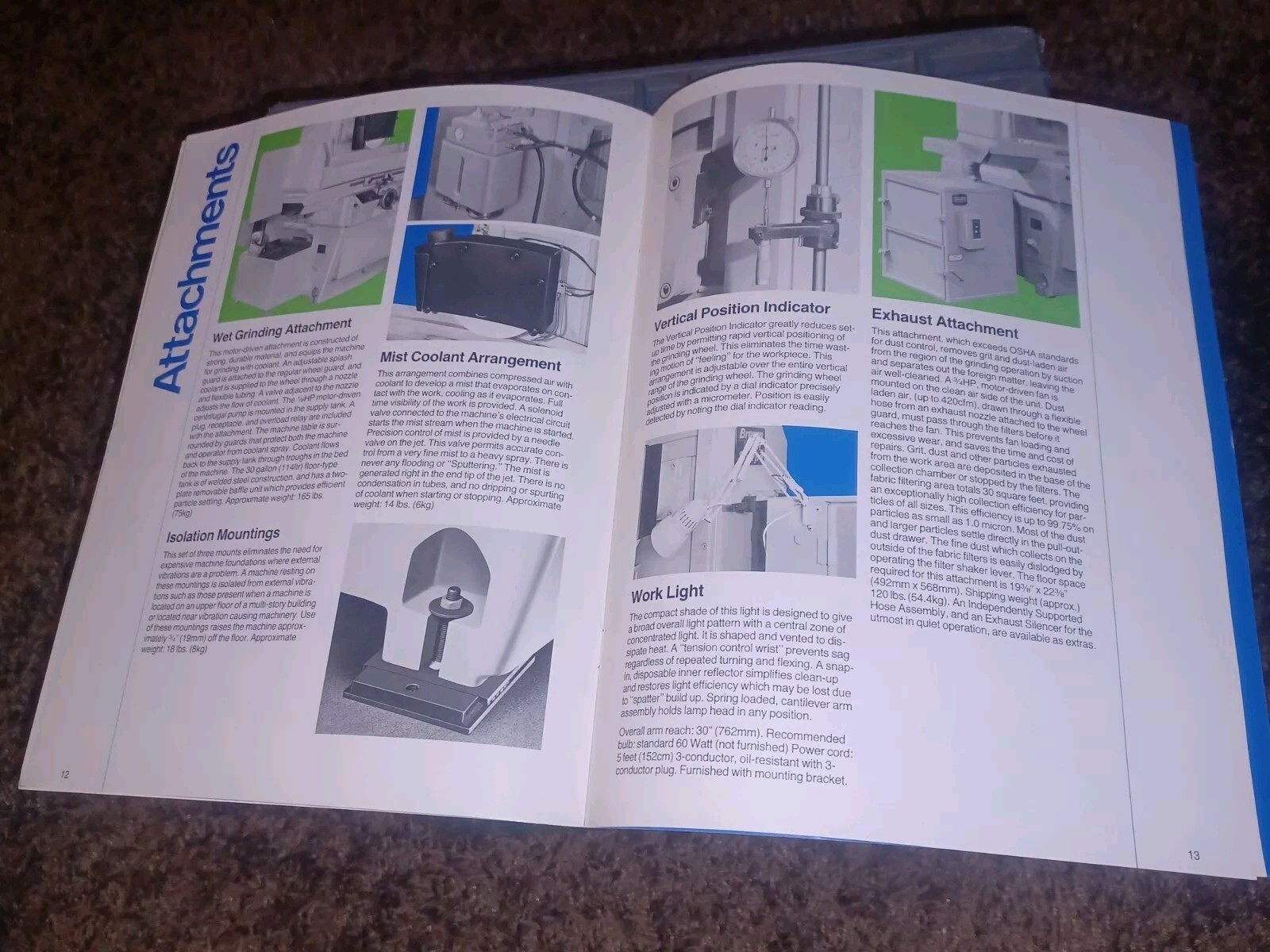 Brown & Sharpe 824 1030 1224 1236 Micromaster Grinding Machines Catalog Book