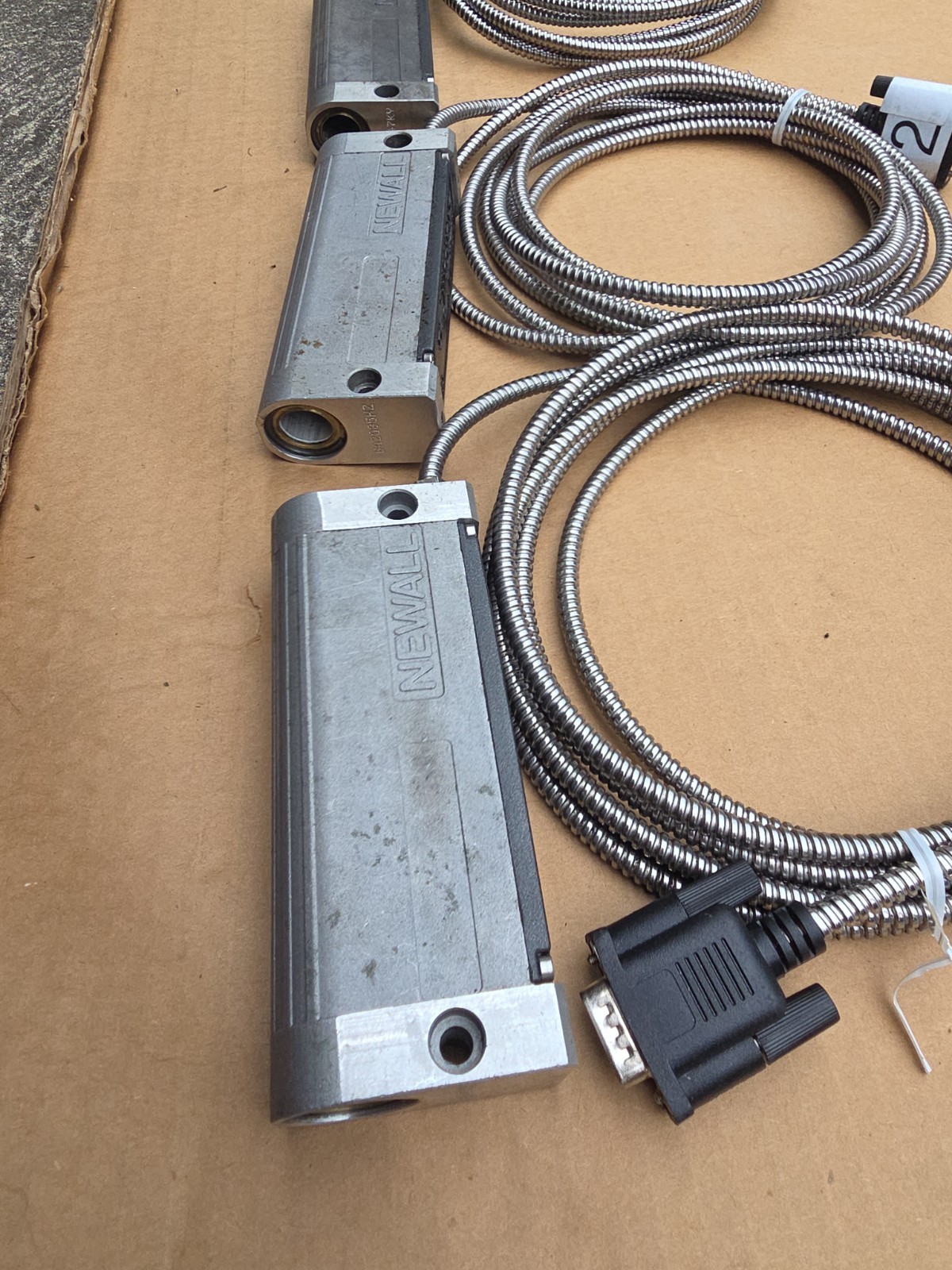 Newall Sapphire DRO Unit Powers On + 7 Spherosyn Microsyn Reader Heads Lot As Is