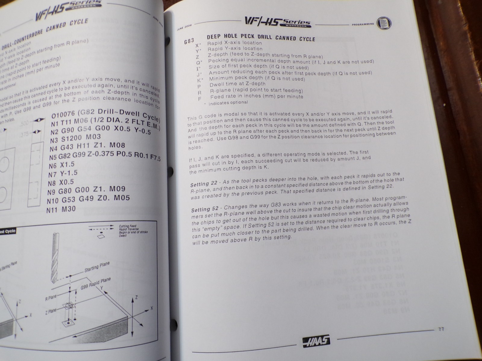 Haas VF/HS Series Programming Workbook CNC Machines 2006