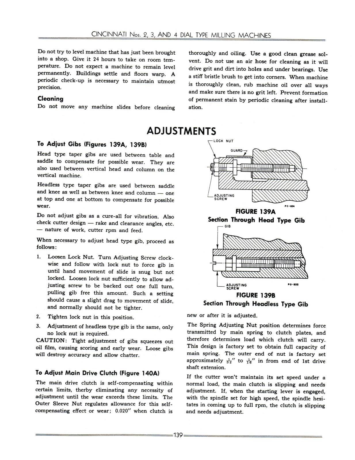Cincinnati #2, #3, & #4 Model OM Dial Milling Machine Service Manual *37