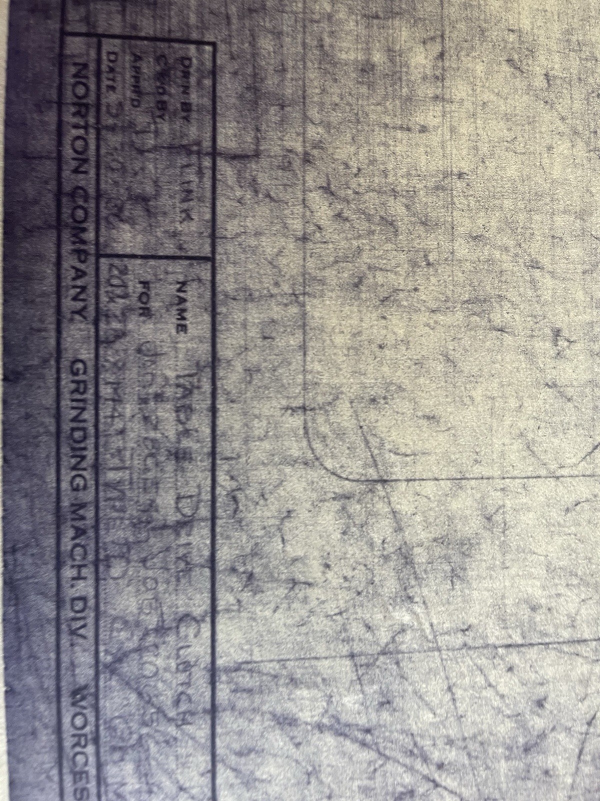 Norton Blueprints for Norton Grinding and Lapping Machines, Assorted 11 total